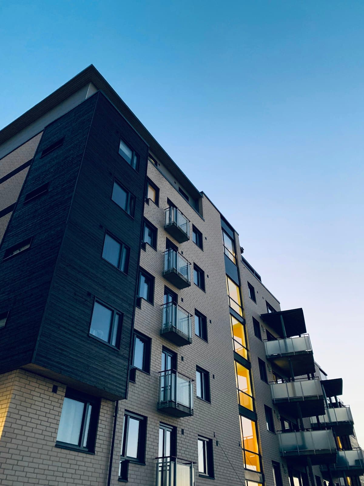 Modern apartment building exterior
